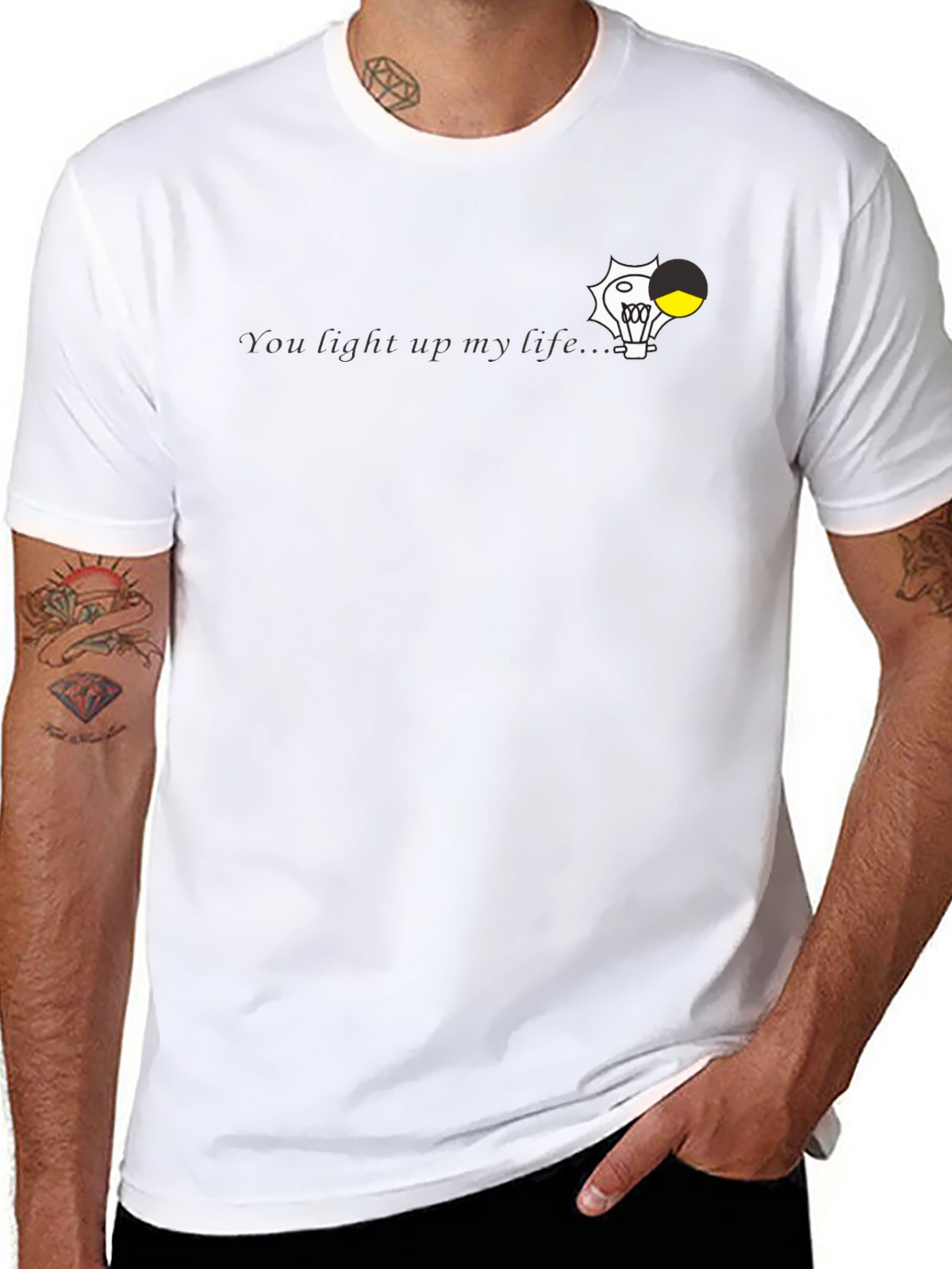 You Light Up My Life Black Graphic Tee