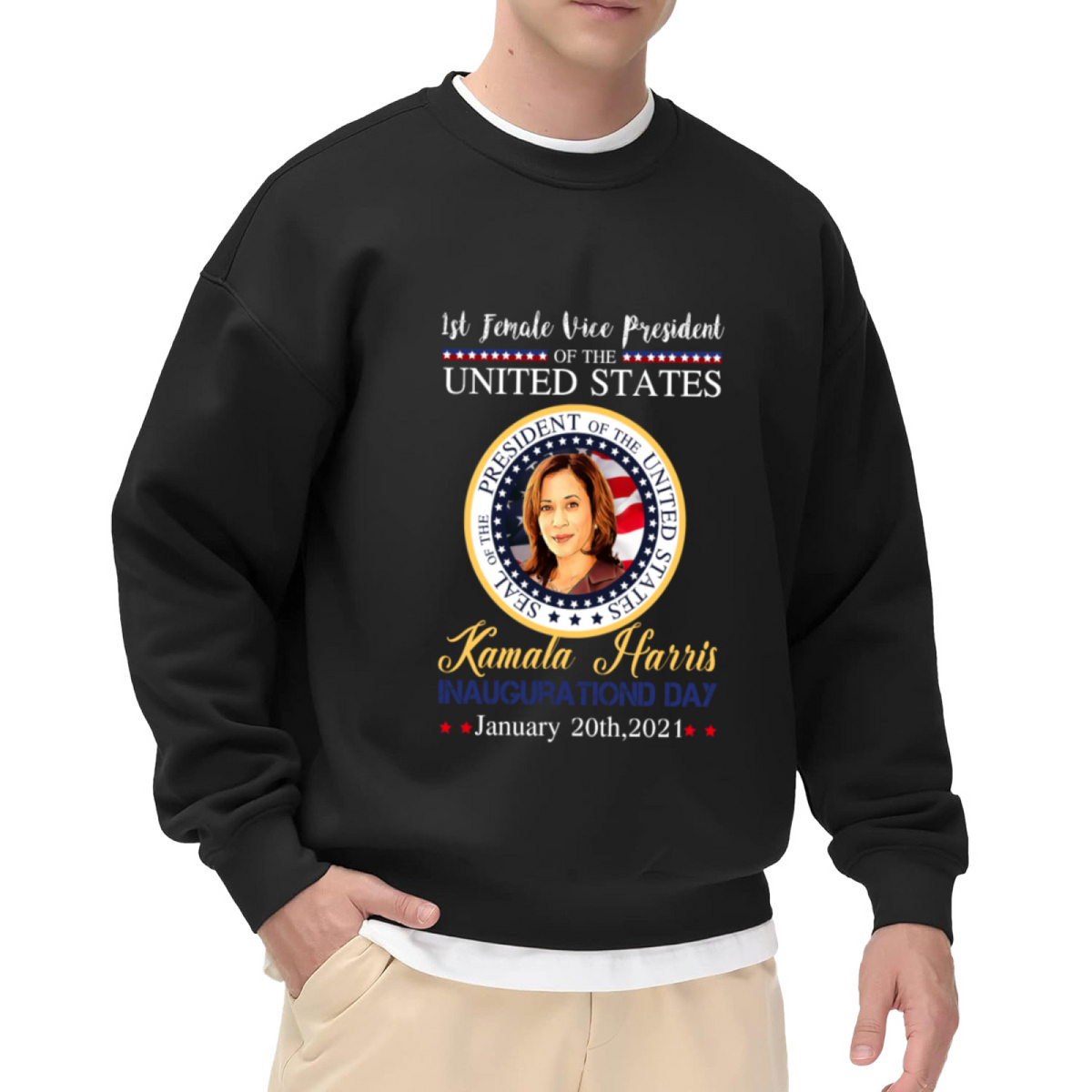 Kamala Harris 1st Female Vice President Inauguration Crewneck Sweatshirt