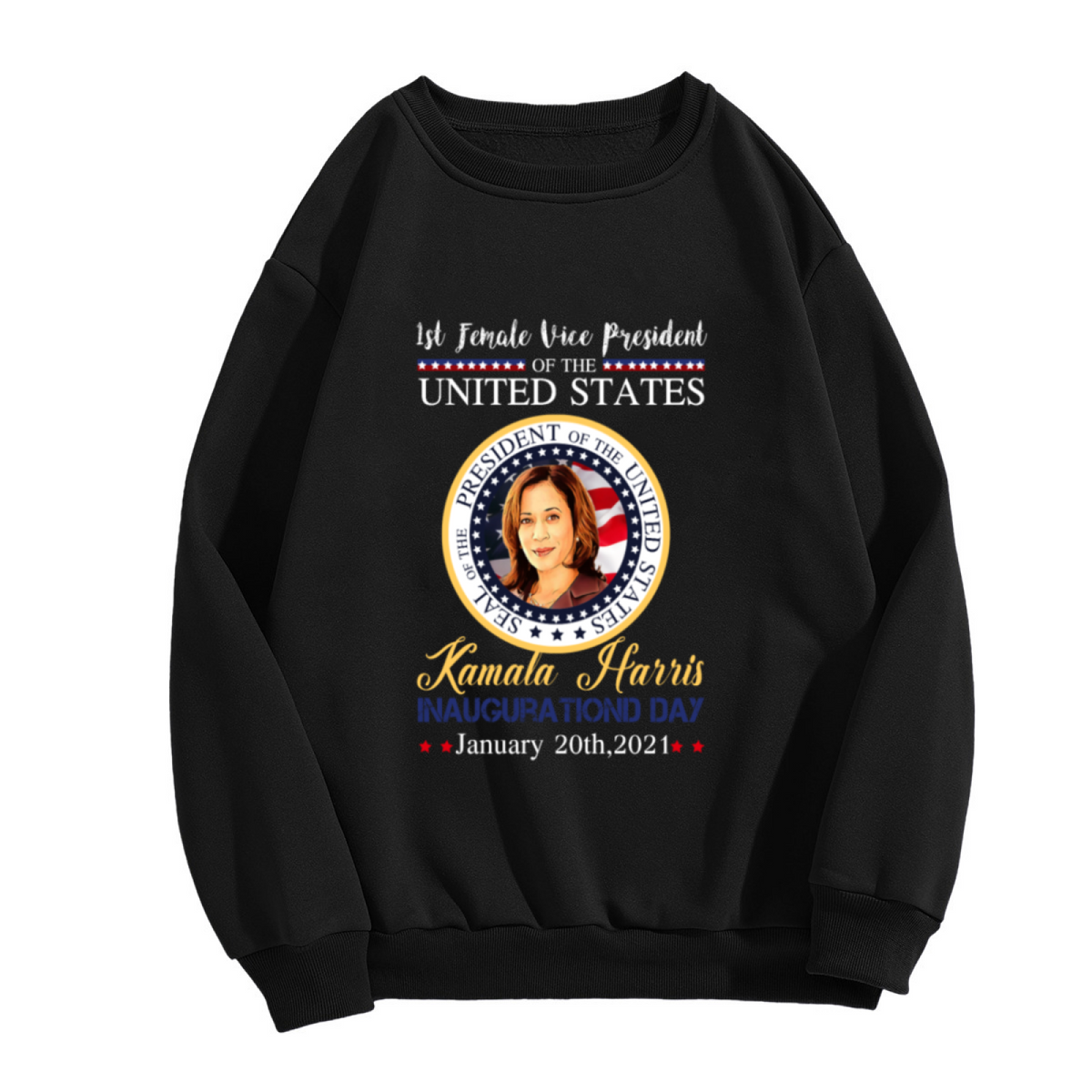 Kamala Harris 1st Female Vice President Inauguration Crewneck Sweatshirt