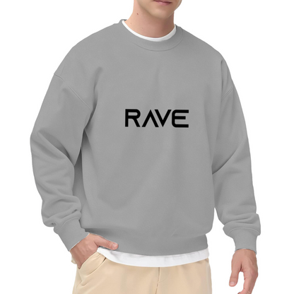 RAVE Minimal Techno Music Festival Simple Text Crewneck Sweatshirt