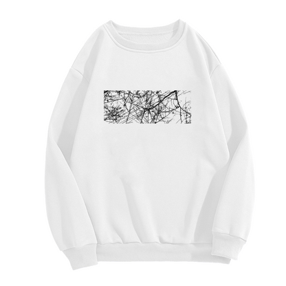 Abstract Twig Branch Line Art Minimal Sweatshirt