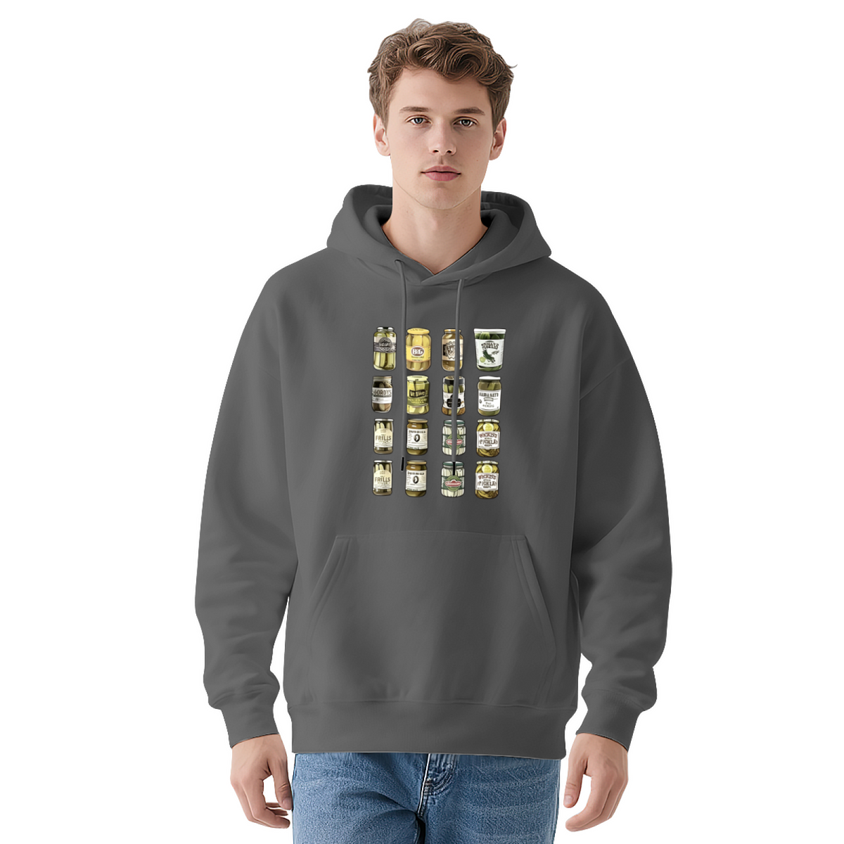 Fun Retro Canned Food Art Novelty Graphic Hoodie