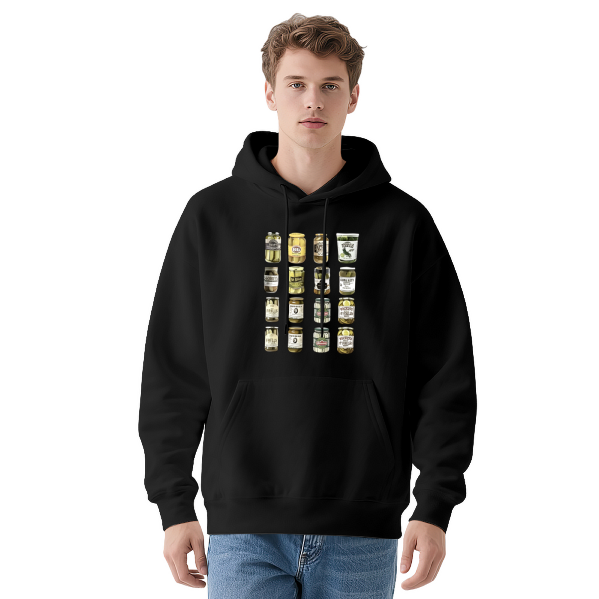 Fun Retro Canned Food Art Novelty Graphic Hoodie