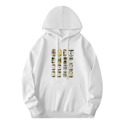 Fun Retro Canned Food Art Novelty Graphic Hoodie