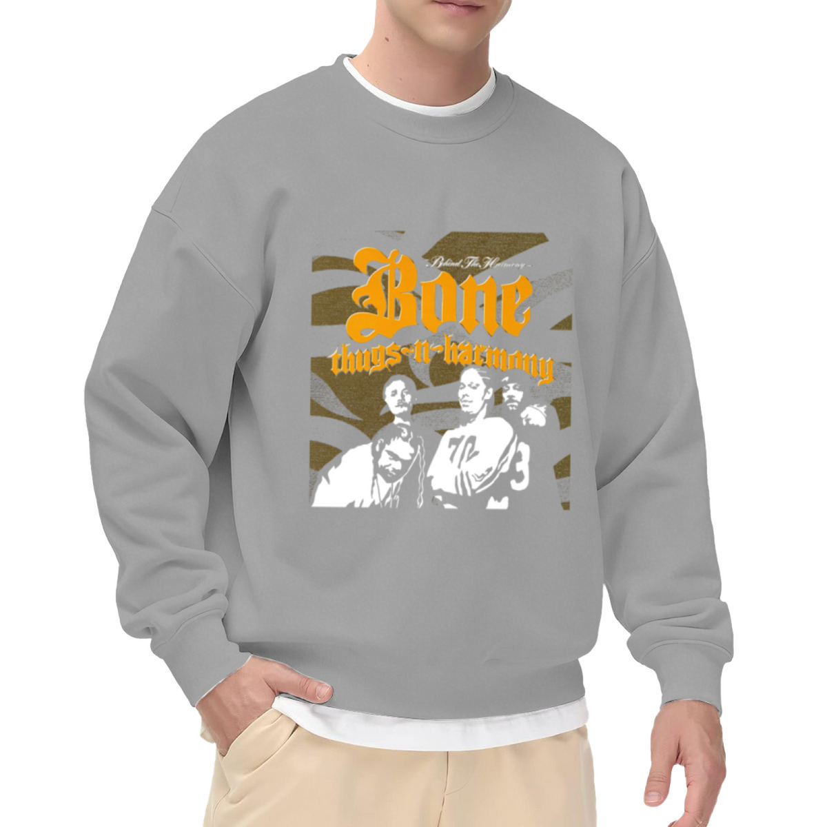 Bone Thugs?n?Harmony Classic 90s Hip?Hop Band Crewneck Sweatshirt