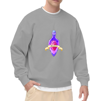 Magical Love Potion Heart Bottle Fantasy Art Crewneck Sweatshirt