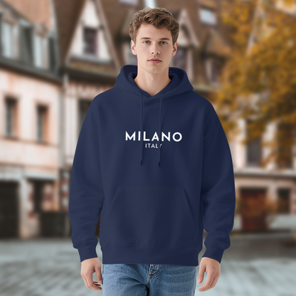 Vintage Milano Italy City Print Casual Hoodie