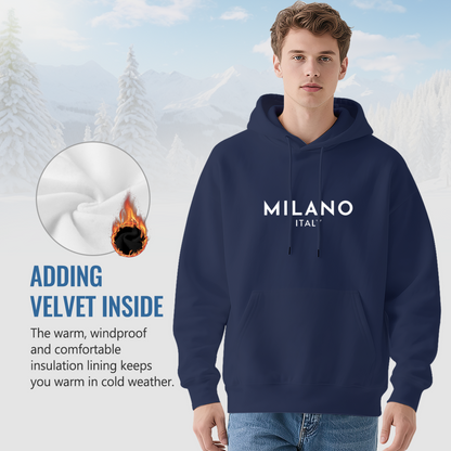 Vintage Milano Italy City Print Casual Hoodie