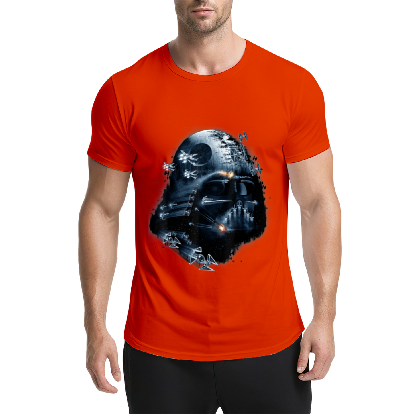 Darth Vader Death Star Imperial Starfighters Graphic T-Shirt