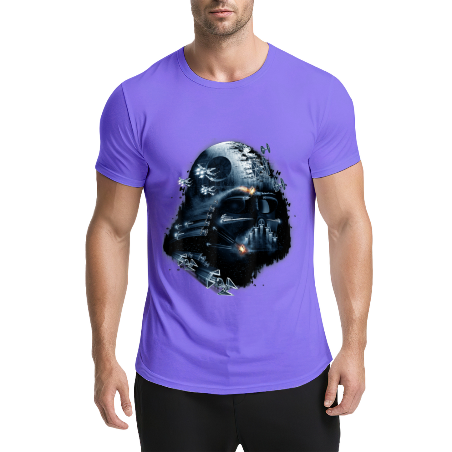 Darth Vader Death Star Imperial Starfighters Graphic T-Shirt