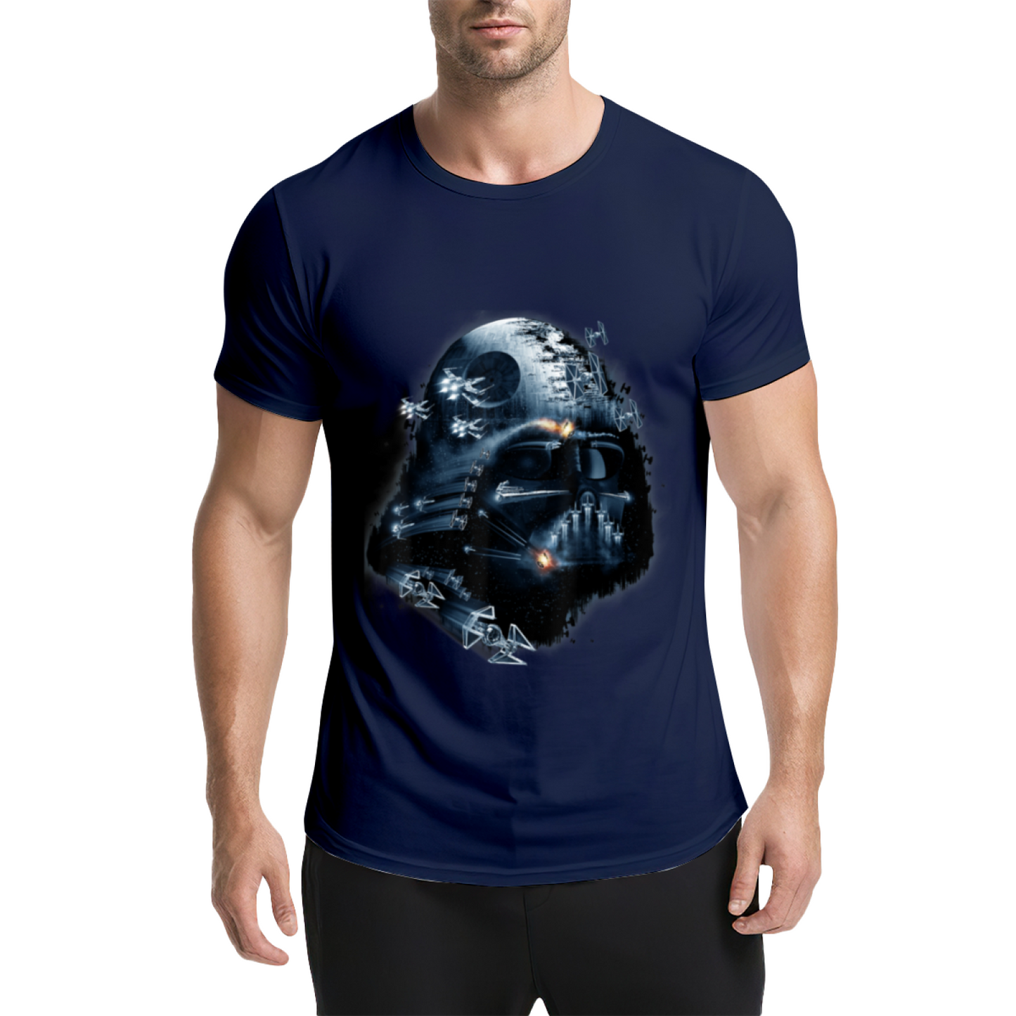 Darth Vader Death Star Imperial Starfighters Graphic T-Shirt