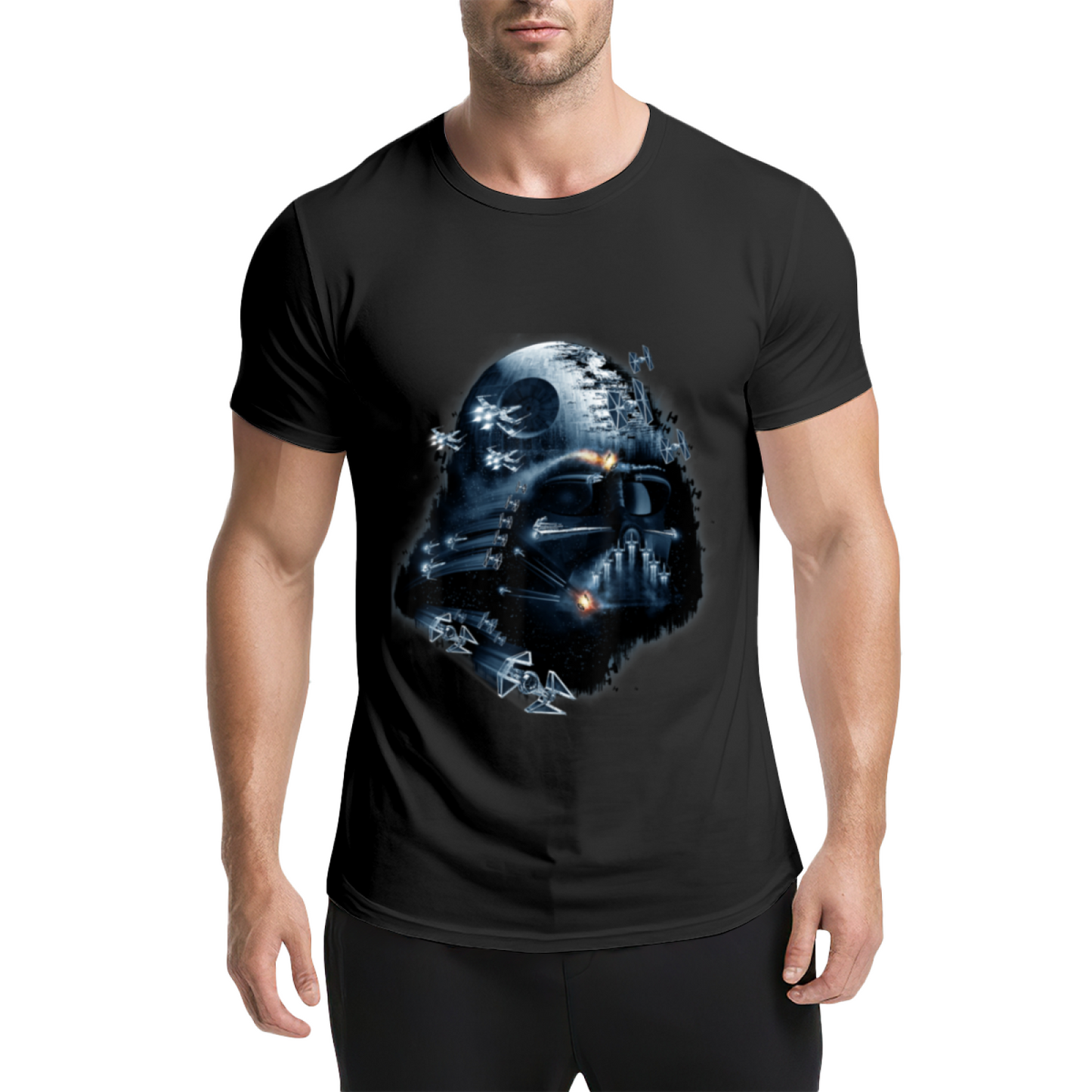 Darth Vader Death Star Imperial Starfighters Graphic T-Shirt