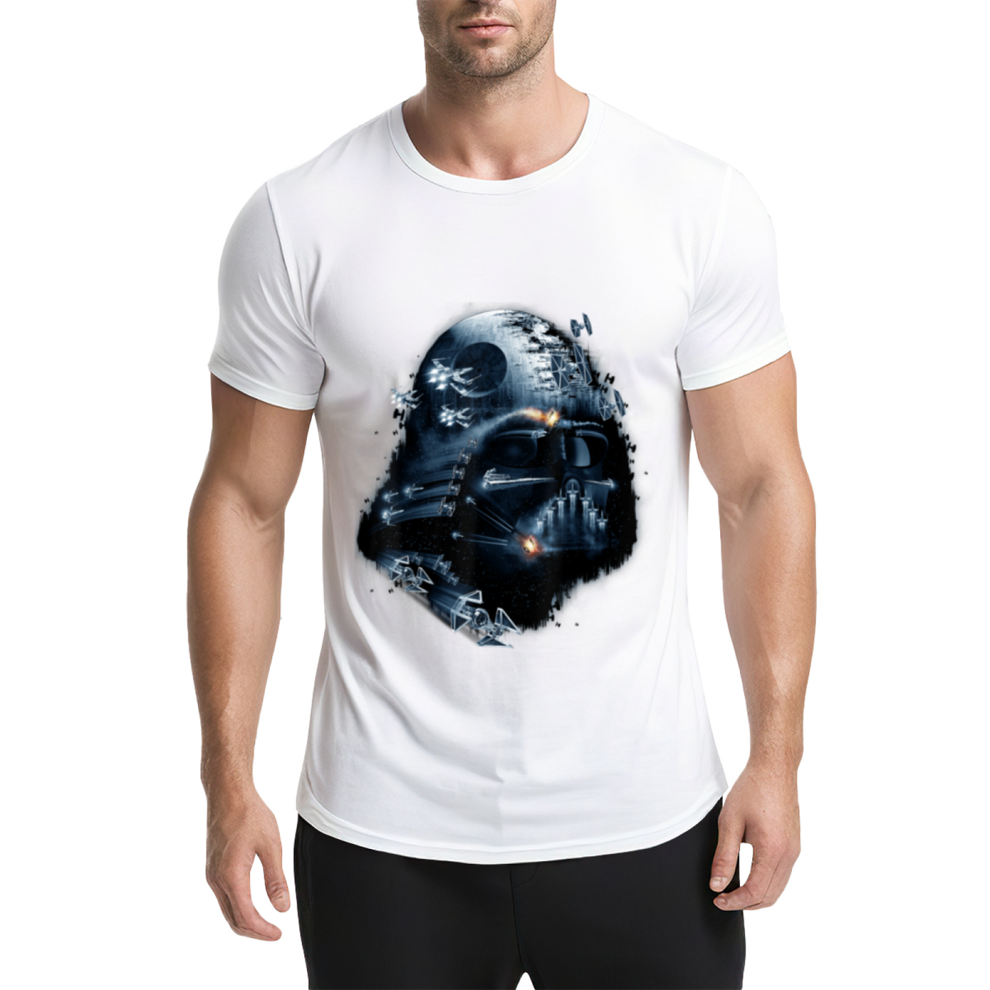 Darth Vader Death Star Imperial Starfighters Graphic T-Shirt