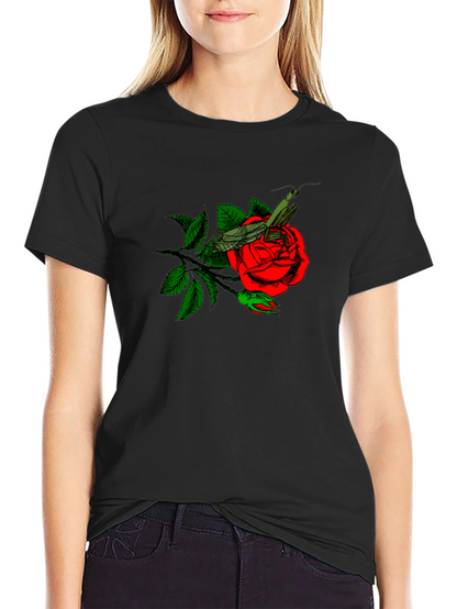 Rose and Mantis Graphic T-Shirt