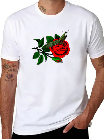 Rose and Mantis Graphic T-Shirt