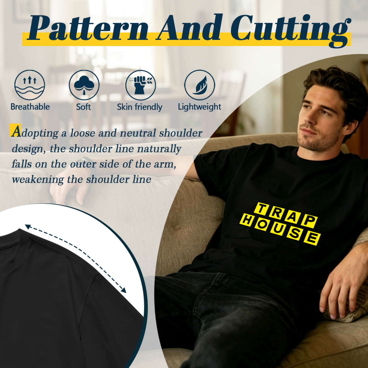Men's Classic Minimal Logo Crew Neck T-Shirt