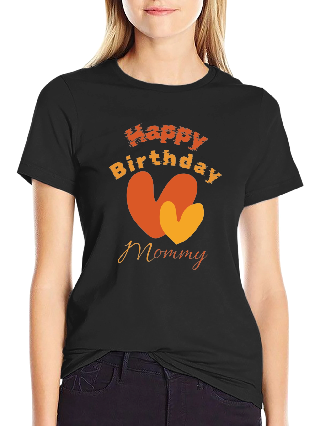 Happy Birthday Mommy Black T-Shirt