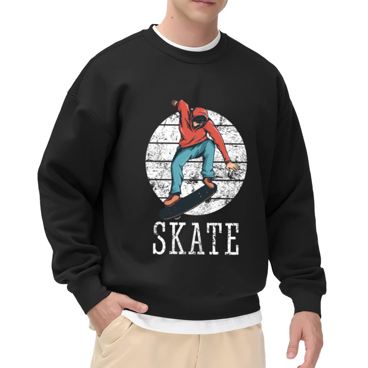 Retro Disc Golf Lover Vintage Game Graphic Crewneck Sweatshirt