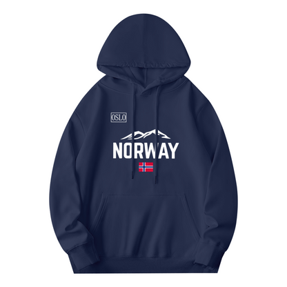 Oslo Norway Mountain Flag Travel Inspired Hoodie