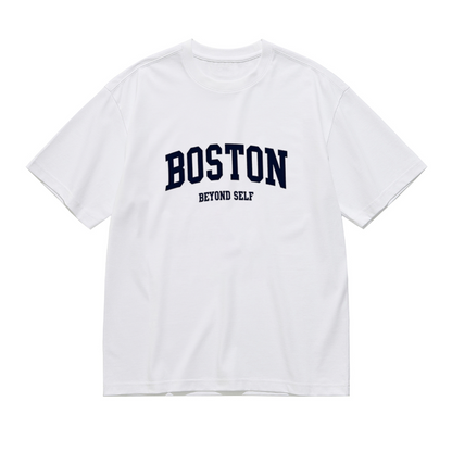 Boston Beyond Self Vintage Varsity Letter City Pride Casual Tee