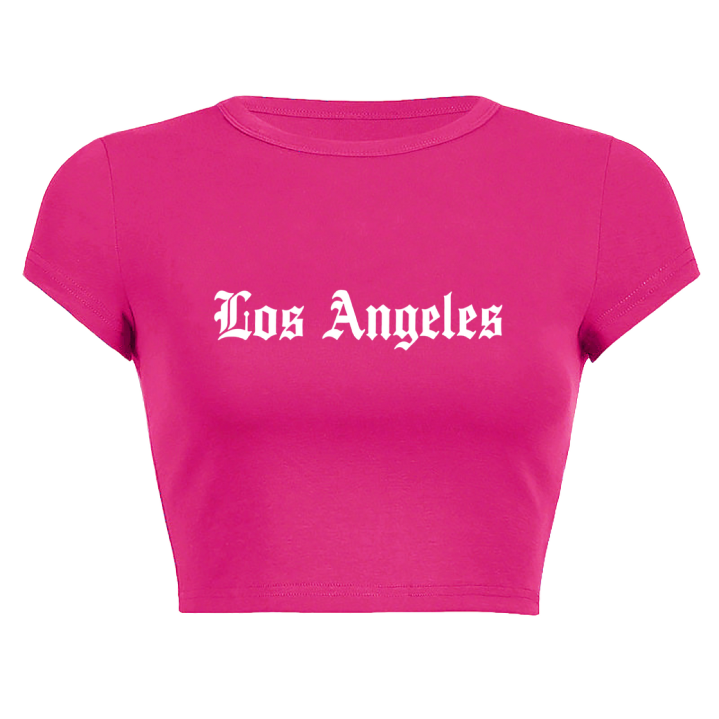 Cute Leopard Bow Bear Hot Pink Sweet Crop Top