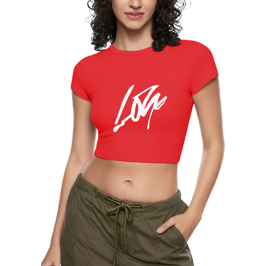 German Sarcasm L?CHLE Black Statement Crop Tee