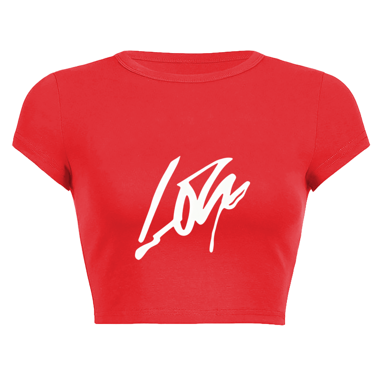 German Sarcasm L?CHLE Black Statement Crop Tee