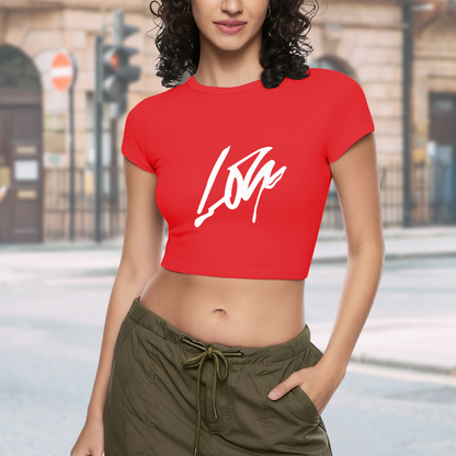 German Sarcasm L?CHLE Black Statement Crop Tee