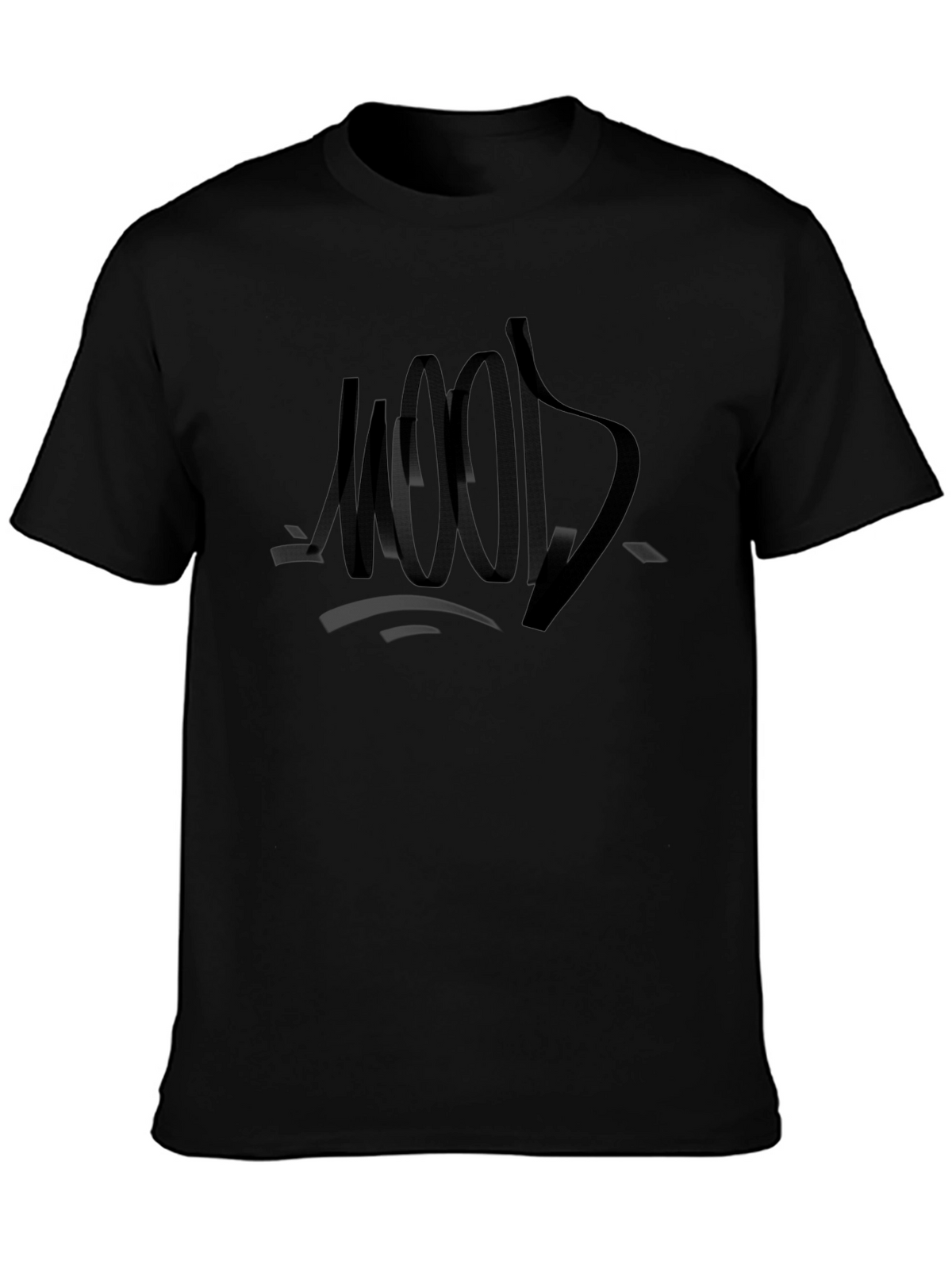 Mood Graphic Tee - Black Crew Neck T-Shirt