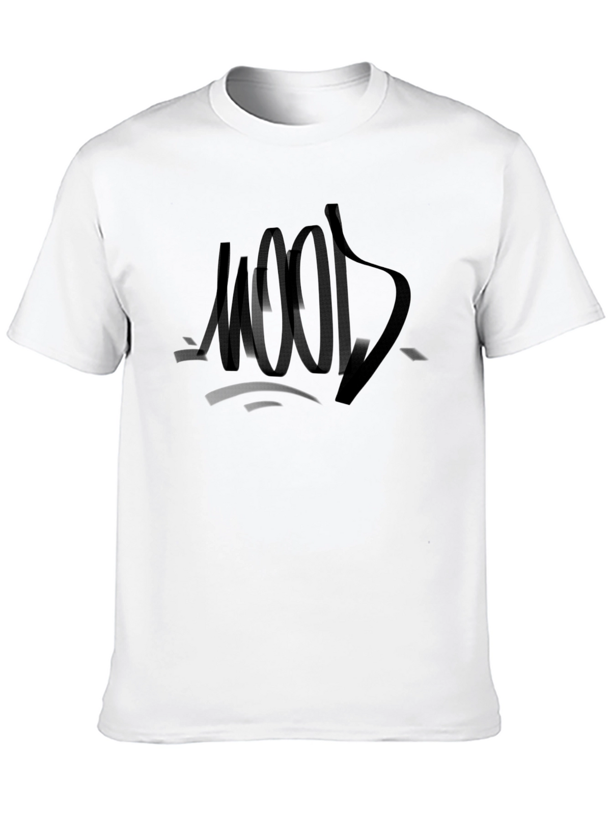 Mood Graphic Tee - Black Crew Neck T-Shirt