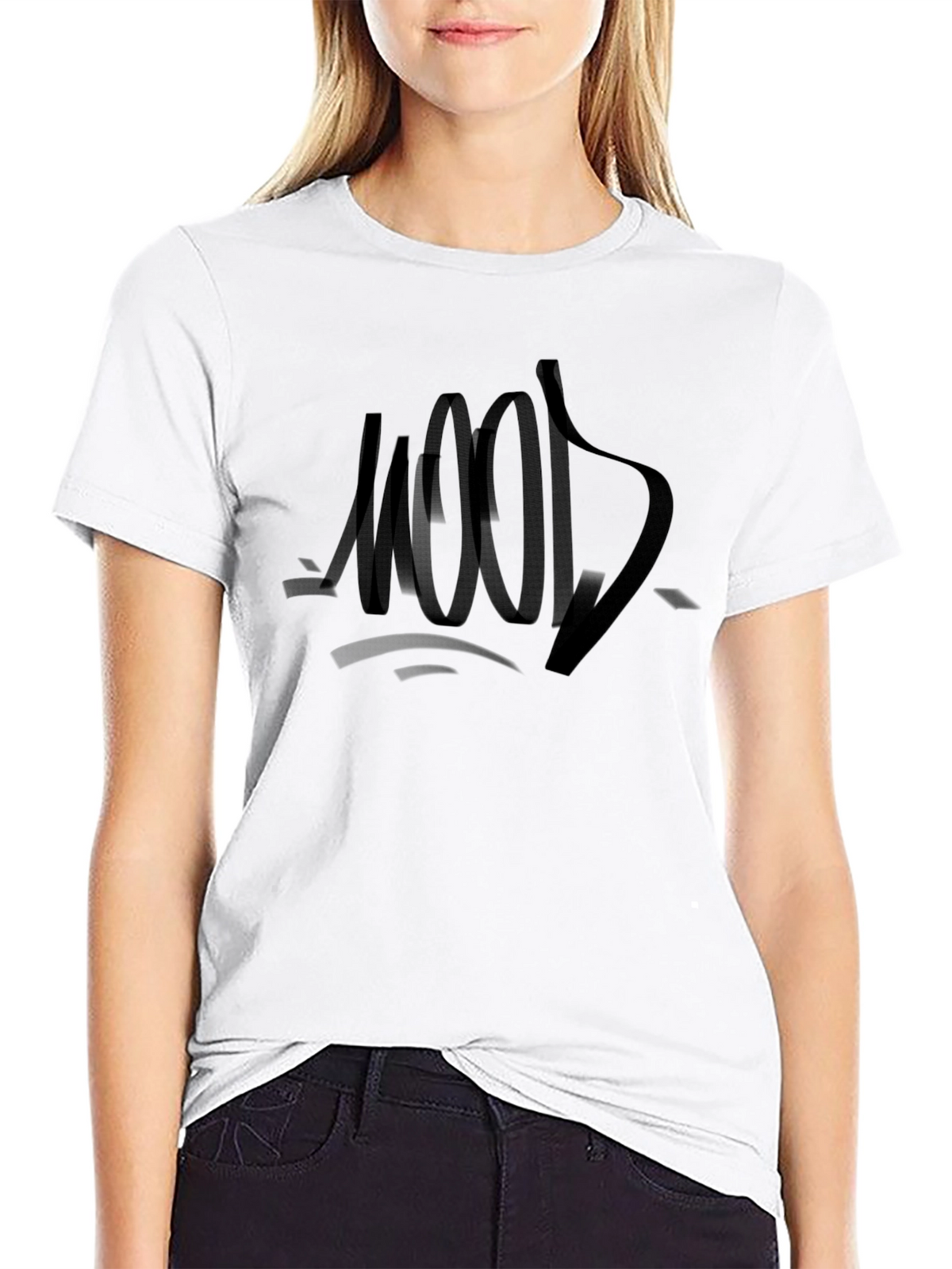 Mood Graphic Tee - Black Crew Neck T-Shirt