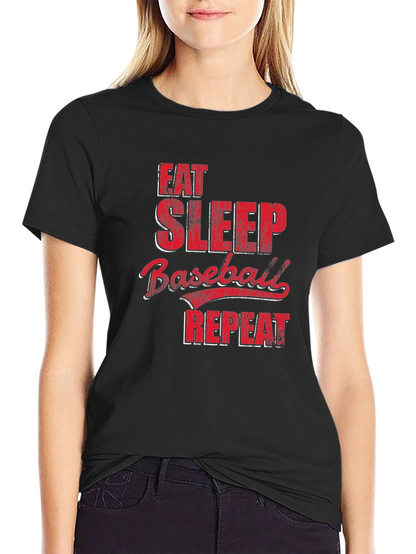 Eat Sleep Baseball Repeat Graphic Tee