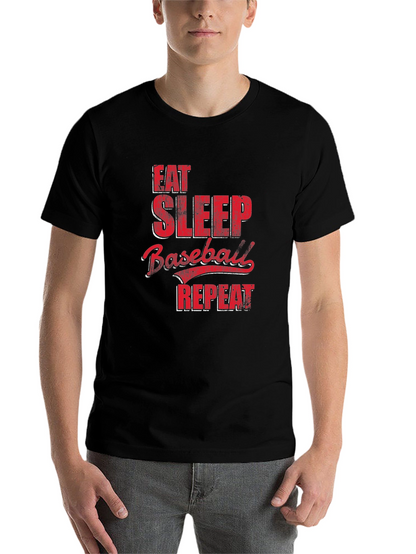 Eat Sleep Baseball Repeat Graphic Tee