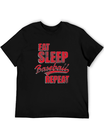 Eat Sleep Baseball Repeat Graphic Tee