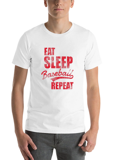 Eat Sleep Baseball Repeat Graphic Tee