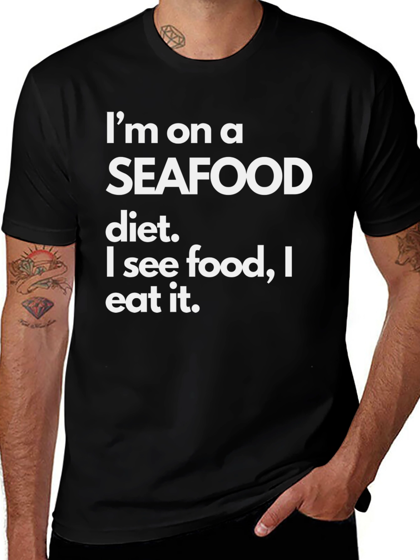 Seafood Diet Funny T-Shirt - Eat What You See!