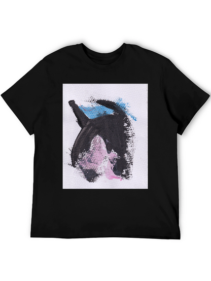 Abstract Graphic Print Black Casual T-Shirt