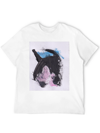 Abstract Graphic Print Black Casual T-Shirt