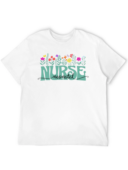 Neonatal Nurse T-Shirt - Floral Design