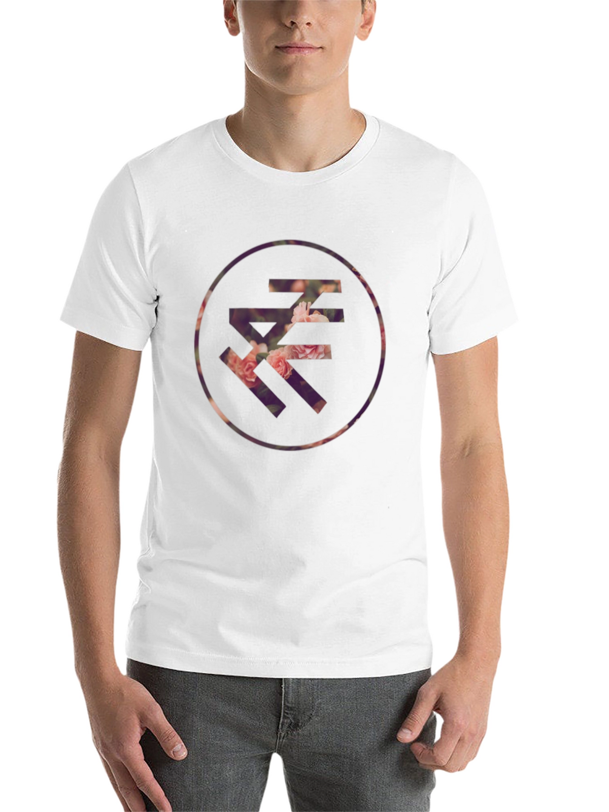 Floral Letter Graphic T-Shirt - Casual Style
