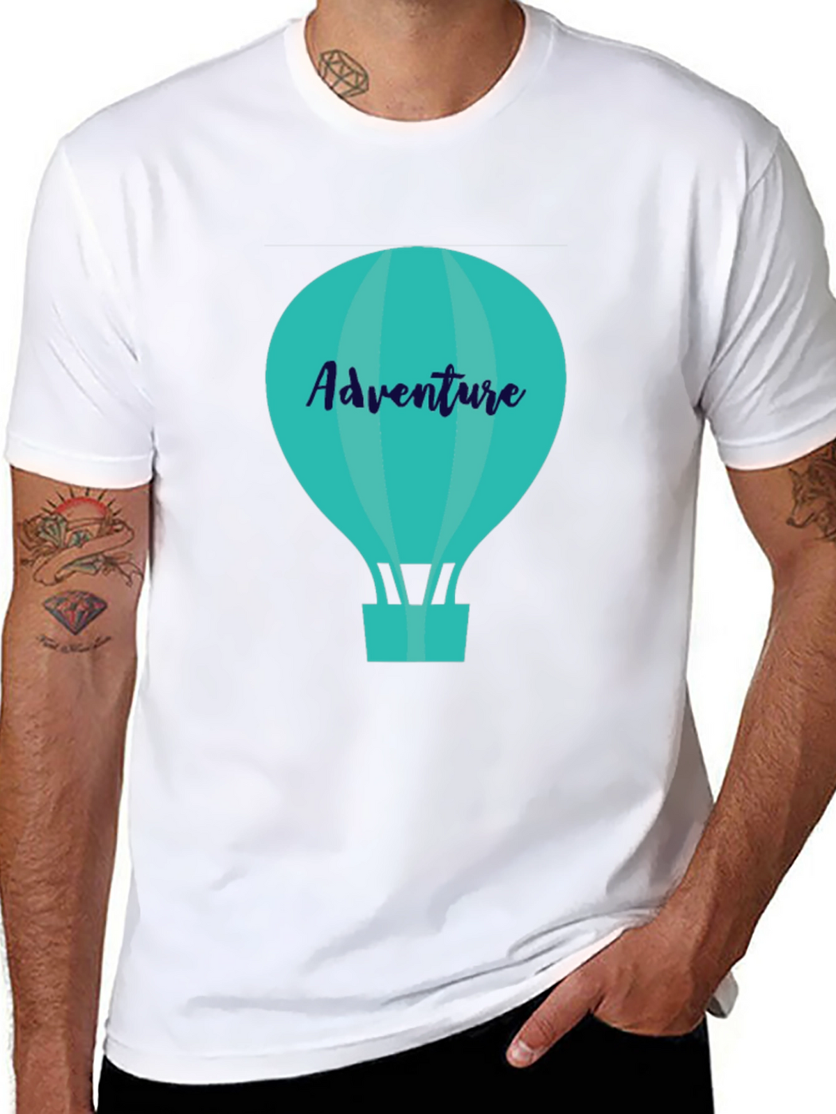 Adventure Awaits: Stylish Hot Air Balloon Graphic Tee
