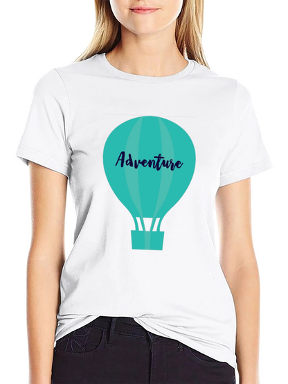 Adventure Awaits: Stylish Hot Air Balloon Graphic Tee