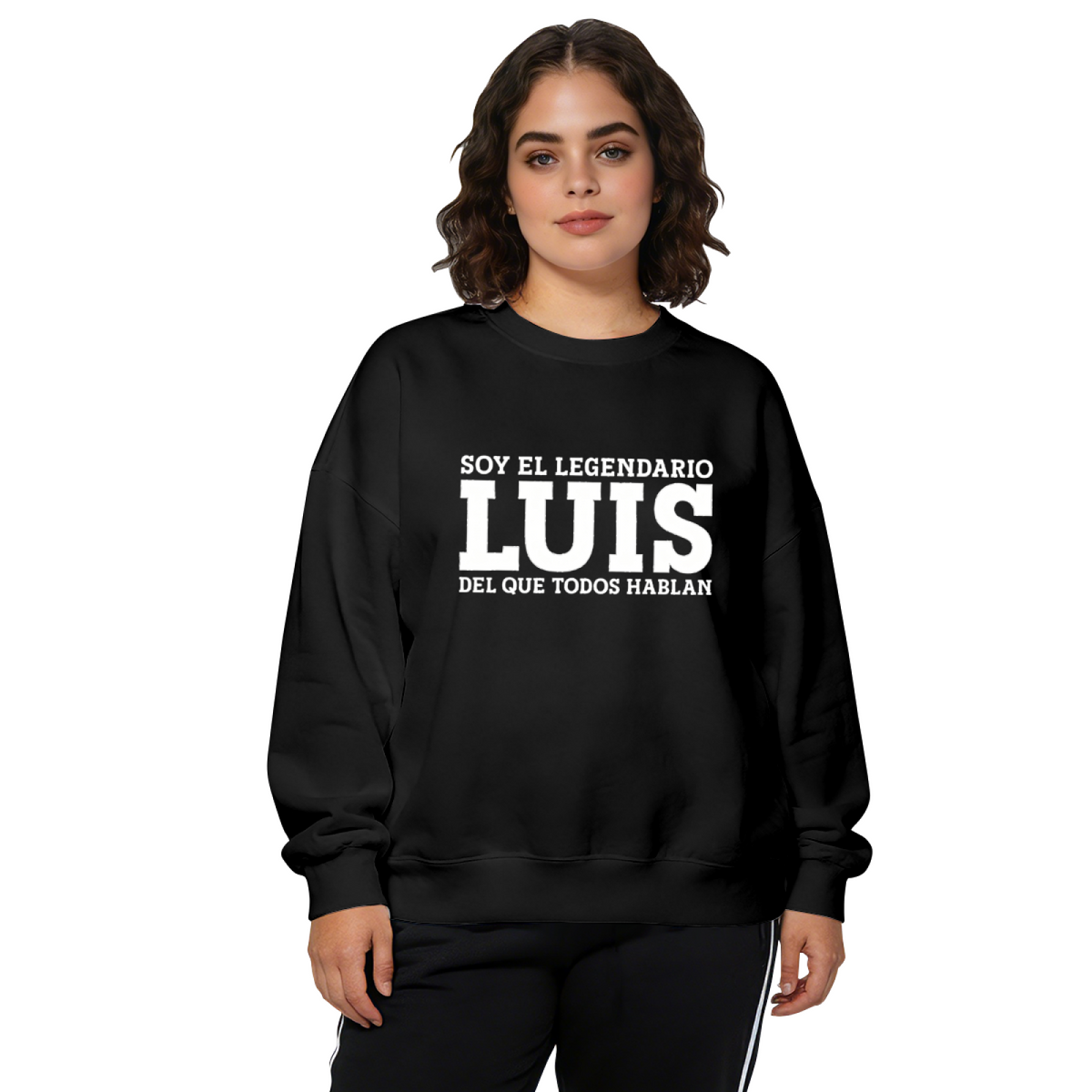 Trendy Spanish Quote LUIS Statement Crewneck Sweatshirt