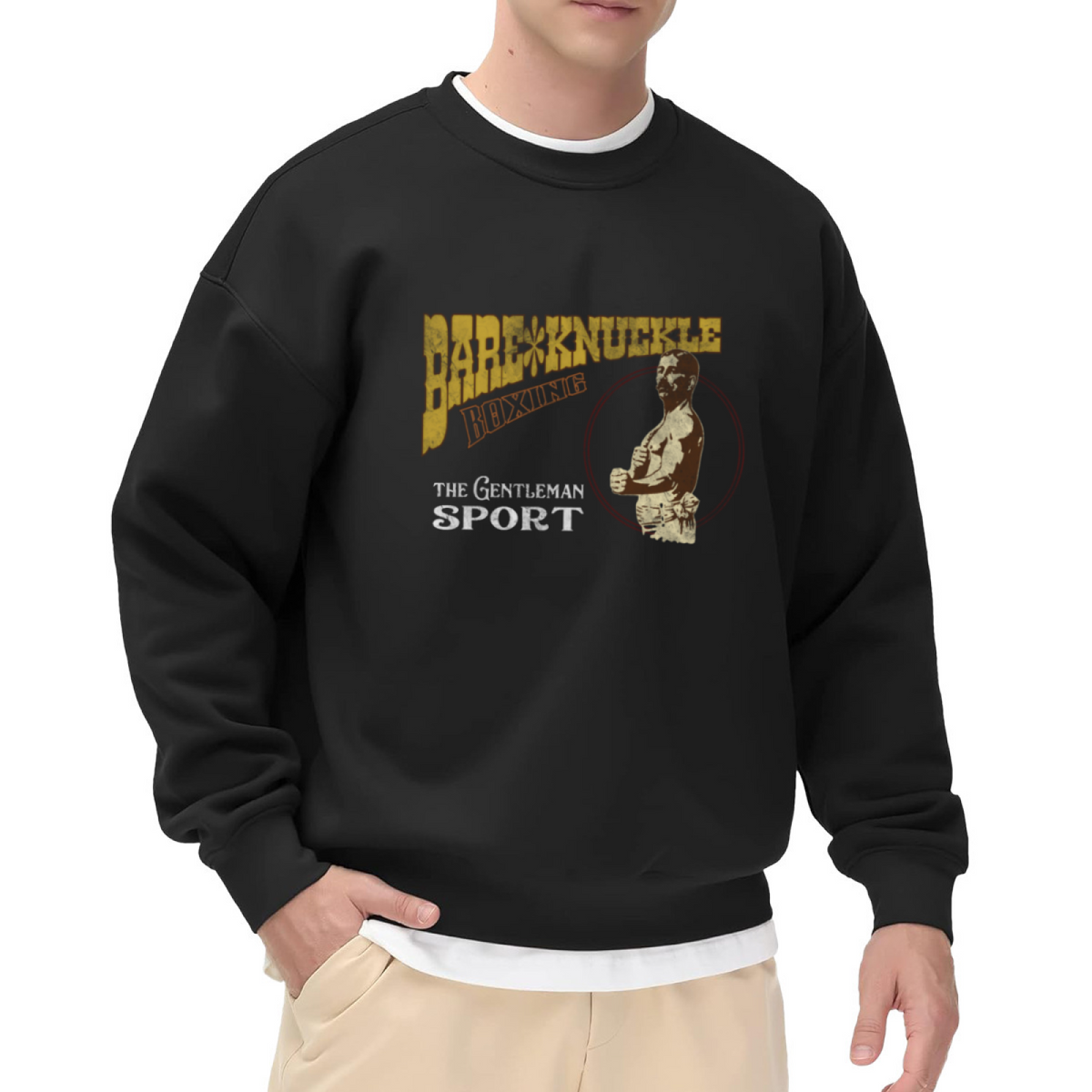 Vintage Bare?Knuckle Boxing The Gentleman Sport Crewneck Sweatshirt