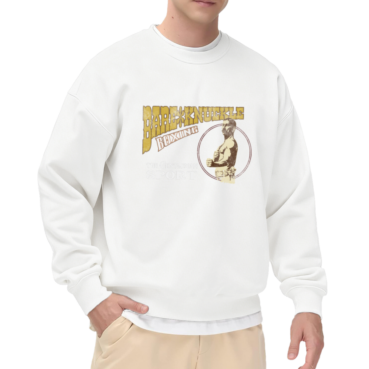 Vintage Bare?Knuckle Boxing The Gentleman Sport Crewneck Sweatshirt