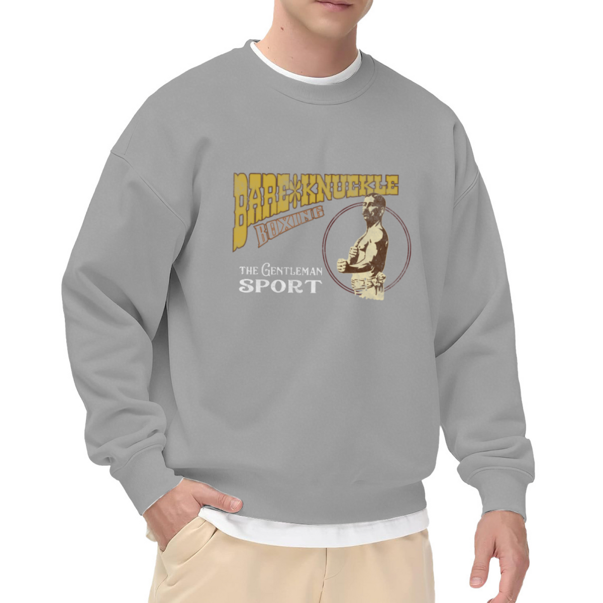 Vintage Bare?Knuckle Boxing The Gentleman Sport Crewneck Sweatshirt