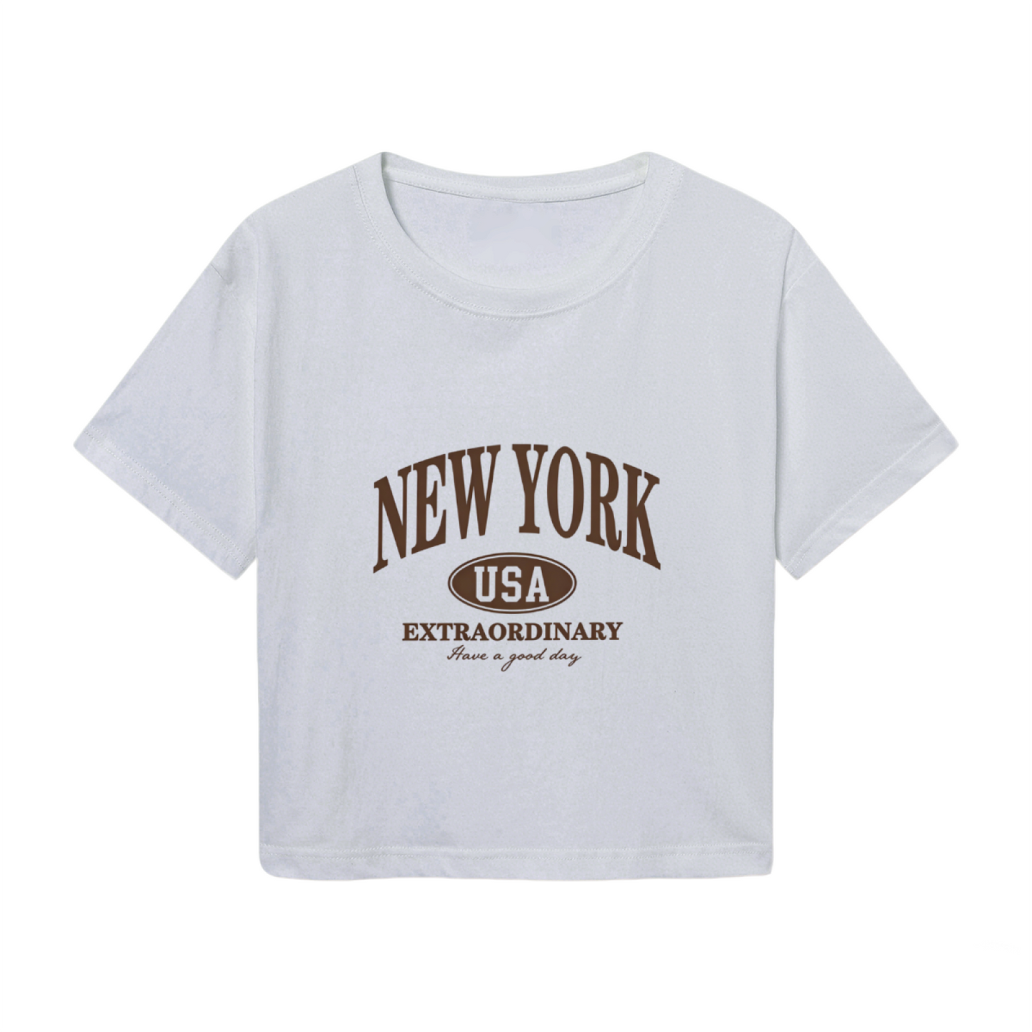 Retro New York USA Extraordinary Y2K Crop Top