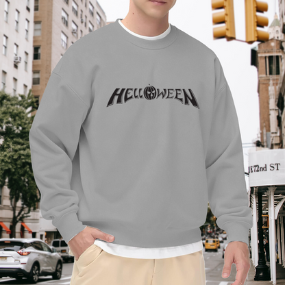 Helloween Power Metal Band Pumpkin Logo Graphic Crewneck Sweatshirt