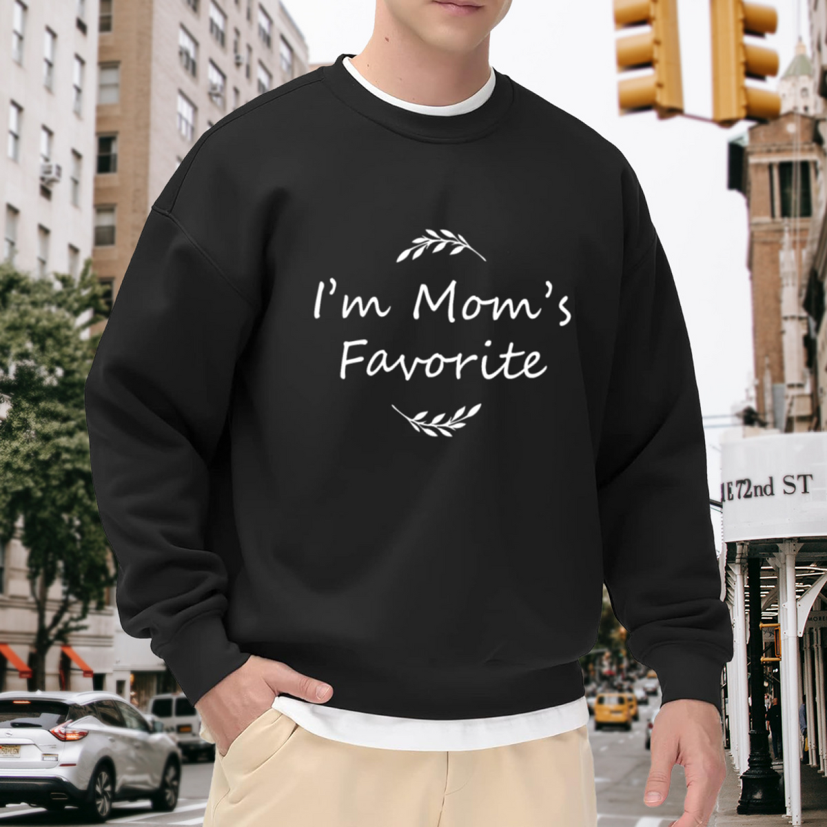 Vintage Retro Sunset Mountain Nature Scenery Crewneck Sweatshirt