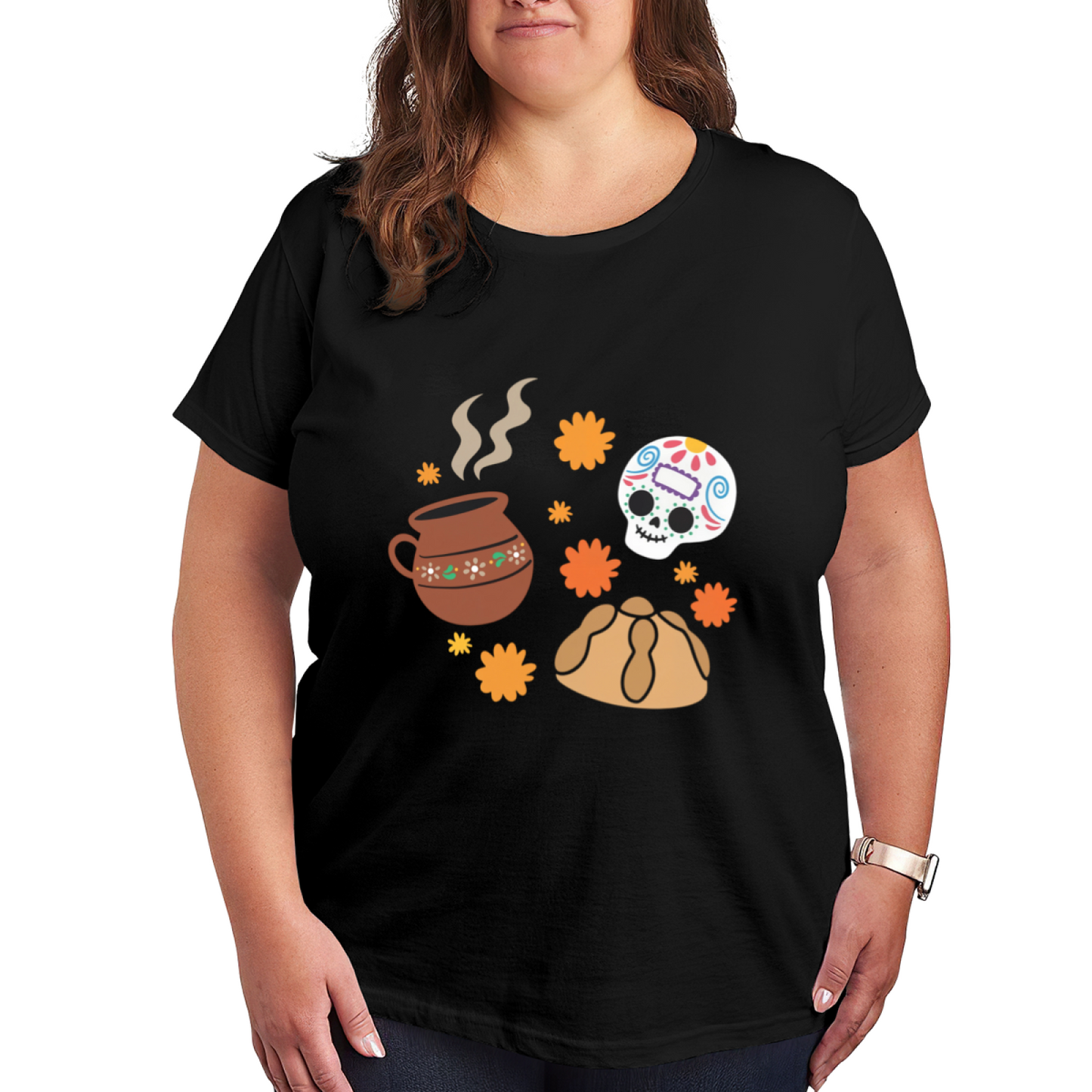 D¨ªa De Los Muertos Sugar Skull Mexican Folk Tee